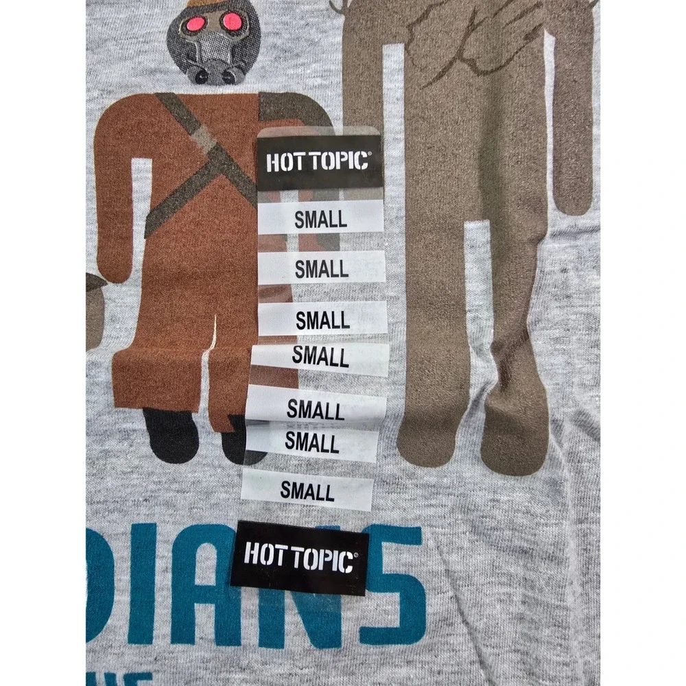 Marvel Guardians of the Galaxy Hot Topic Grey Graphic T-Shirt Small NWT